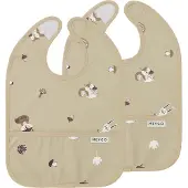 Meyco Baby Forest Animals Slab Met Opvangbakje - 2-pack - Sand