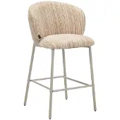 Livin24 Barkruk Milo chenille beige/taupe 70 cm
