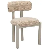 Livin24 Eetkamerstoel Bolt chenille beige/taupe