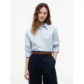 Tommy Hilfiger Summer Poplin Ls Boxy Breezy Blue Maat: 40 | Overhemden Outlet | Dames | Blauw