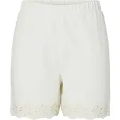 Pieces Broek 'PCChilli' beige / wit