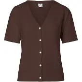 Pieces Gebreid vest 'PCNora' bruin