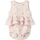 Lil´ Atelier Rompertje/body lichtroze / kersrood