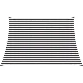 vidaXL Zonneschaduwzeil 4 / 5 x 3 m HDPE Rechthoekig Antraciet en Wit