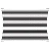 vidaXL Zonneschaduwzeil 3,5 x 5 m HDPE Rechthoekig Antraciet en Wit