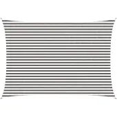 vidaXL Zonneschaduwzeil 3,5 x 4,5 m HDPE Rechthoekig Lichtgrijs en wit