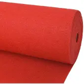 vidaXL Tapijt Effen Rood 1,2 x 12 m Polyester