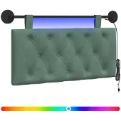 vidaXL Hangend hoofdbord Zeegroen Fluweel