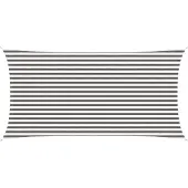 vidaXL Zonneschaduwzeil 2,5 x 4,5 m HDPE Rechthoekig Lichtgrijs en wit