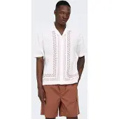 Only & Sons Overhemd 'ONSNero' cappuccino / wit