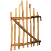 vidaXL Gebogen hekpoort 100 x 120 cm Geïmpregneerd Hazelhout Bruin