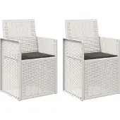 vidaXL Tuinstoelen 2 st Wit en antracietkleurig PP
