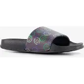 Scapino Zwarte kinder badslippers met smileys maat 32