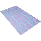 Vossen Strandlaken coast lines lavender touch 100x180