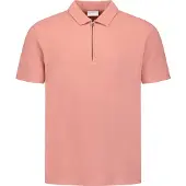 No-excess Polo short sleeve zipper coral