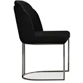 AEA Zwarte design eethoek: eettafel, bijzettafeltje, spiegel