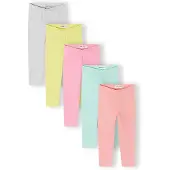 MINOTI Leggings citroen / grijs gemêleerd / mintgroen / koraal / pink