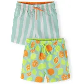 MINOTI Zwemshorts mintgroen / lichtgroen / oranje / wit