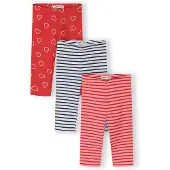 MINOTI Leggings rosa / rood / zwart / wit