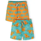 MINOTI Zwemshorts turquoise / oranje