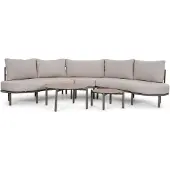 Lifestyle Garden Furniture Loungeset tuin 5 personen Aluminium Taupe Perla