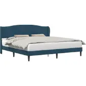 vidaXL Bedframe met hoofdeinde Blauw 180 x 200 cm Fluweel