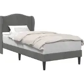 vidaXL Bedframe met hoofdeinde Donkergrijs 100 x 200 cm Fluweel