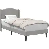 vidaXL Bedframe met hoofdeinde Lichtgrijs 80 x 200 cm Fluweel