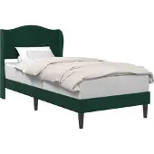 vidaXL Bedframe met hoofdeinde Donkergroen 100 x 200 cm Fluweel