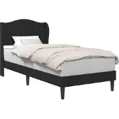 vidaXL Bedframe met hoofdeinde Zwart 100 x 200 cm Fluweel
