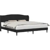 vidaXL Bedframe met hoofdeinde Zwart 200 x 200 cm Fluweel