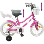 vidaXL Kinderfiets 16 Inch voor 4-6 jaar oud Donkerroze
