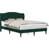 vidaXL Bedframe met hoofdeinde Donkergroen 160 x 200 cm Fluweel