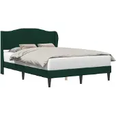vidaXL Bedframe met hoofdeinde Donkergroen 160 x 200 cm Fluweel