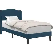 vidaXL Bedframe met hoofdeinde Blauw 80 x 200 cm Fluweel