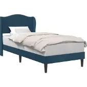 vidaXL Bedframe met hoofdeinde Blauw 80 x 200 cm Fluweel