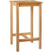 vidaXL Bartafel, natuurlijke look, 60 x 60 x 105 cm, massief teakhout