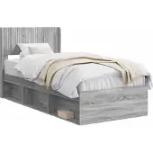 vidaXL Bedframe met opbergruimte en hoofdbord 3 pcs Bewerkt hout