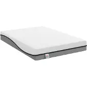 HOMCOM Matras-Gebreid stof, gel-memoryfoam-200L x 140B x 20H cm-Grijs