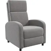 HOMCOM - Relaxfauteuil - met Ligfunctie - Polyester - Grijs