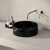 Best design Pureline marmer waskom Ø40x13cm nero marquina