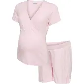 Mamalicious Korte pyjama pastelroze