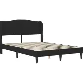 vidaXL Bedframe met hoofdeinde, zwart, 160 x 200 cm, fluweel