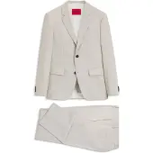 HUGO Slim-fit tweedelig pak van wasbare stretchstof