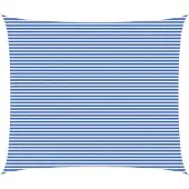 vidaXL Zonneschaduwzeil 6 x 7 m HDPE Rechthoekig Blauw en Wit