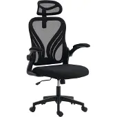 HOMCOM -bureaustoel - mesh (100% polyester) - 73x62x136cm - lichtgrijs