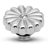 Melano Twisted Daisy Steentje Crystal | Zilver