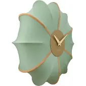 Nextime Wandklok 50cm-Silent-Green Pea-Fabric/Metal-'Ultimo'