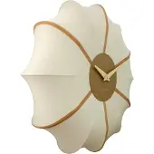 Nextime Wandklok 50cm-Stil-Room-Stof/Metaal-'Ultimo'