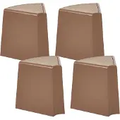 Beliani EVROS - Set van 4 tuinkrukken - Bruin - ABS kunststof